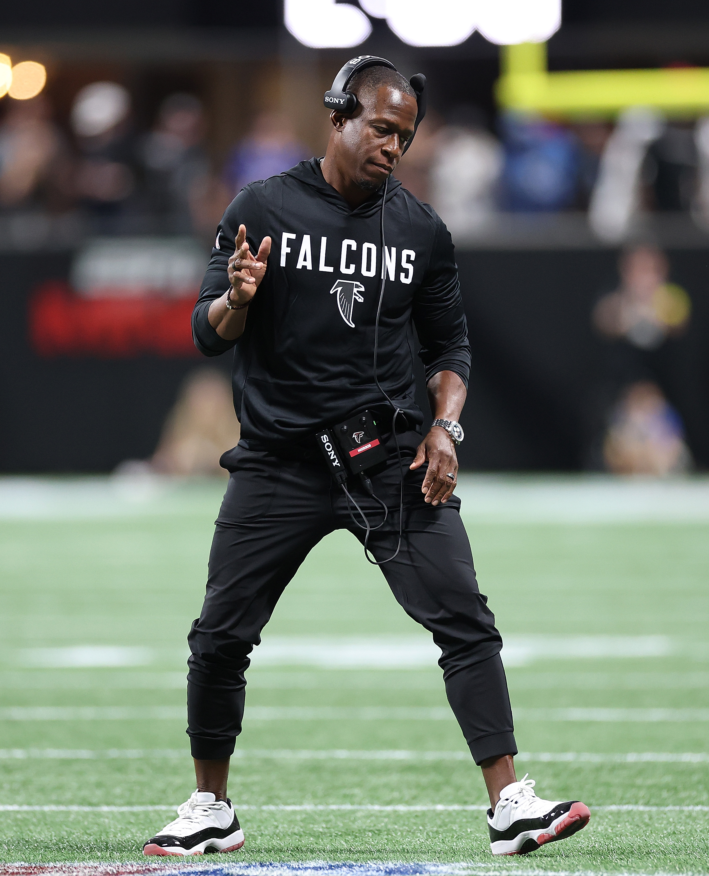 Atlanta Falcons head coach Raheem Morris